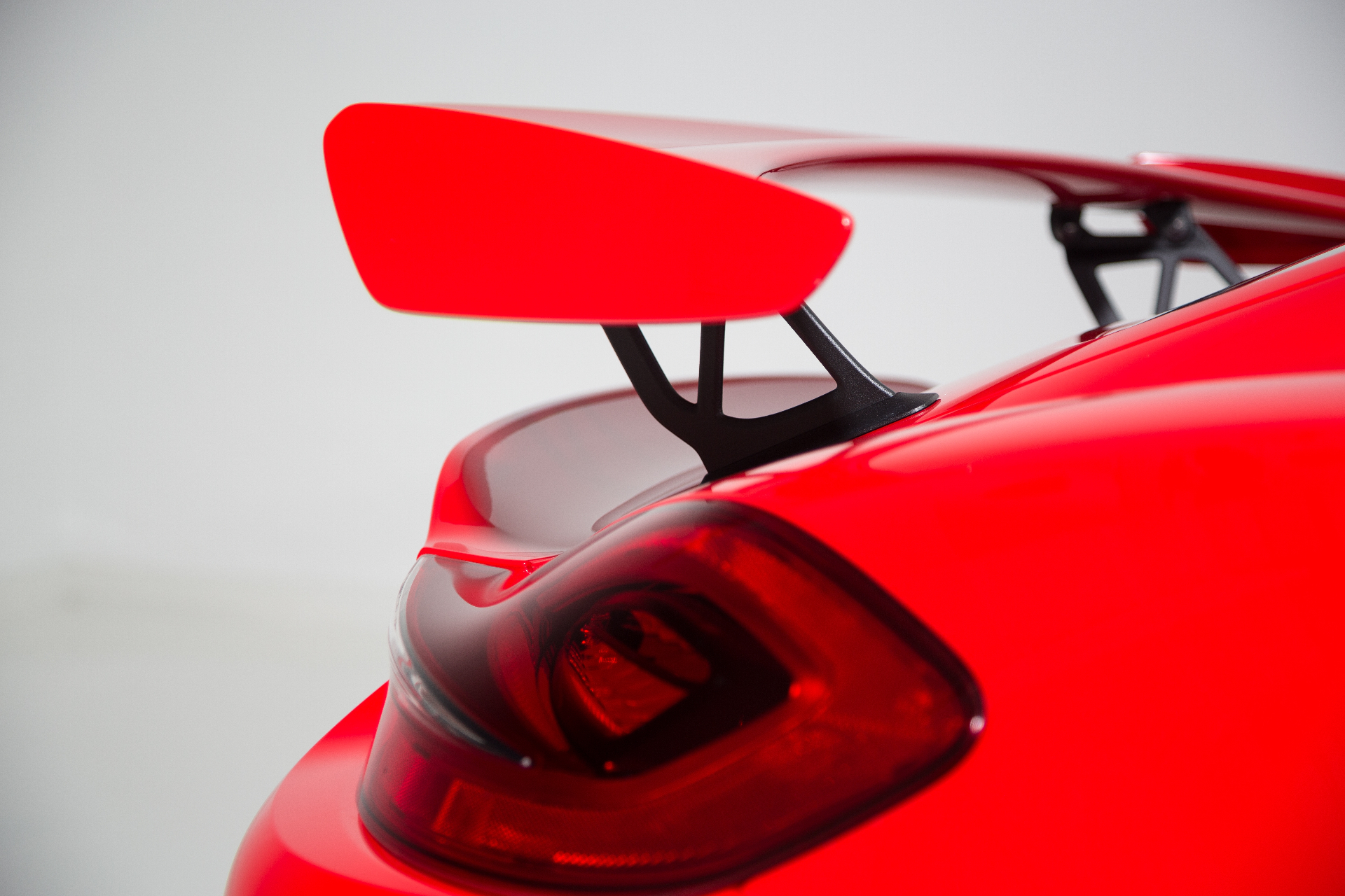 Red sports car spoiler